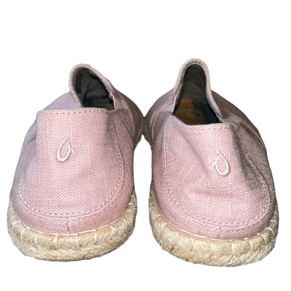 OluKai Kaula Pa’a Kapa Pink Rose Sea Salt Linen Espadrilles - 9 - Picture 13 of 16